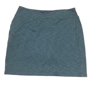 Duluth Trading Women's Large Olive Green NoGa Skort Gorpcore Stretch Side Pocket